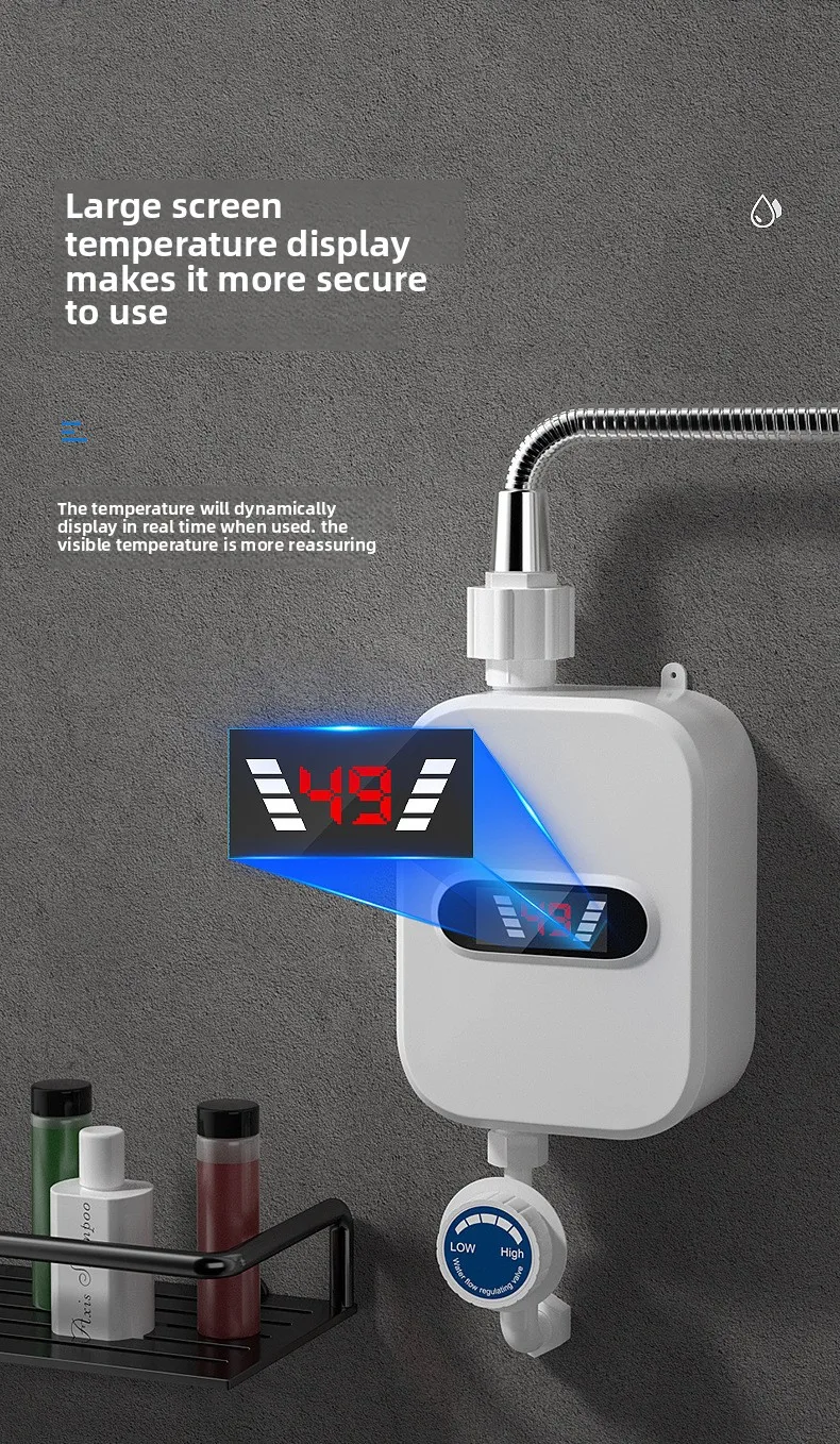 دش صغير كهربائي صغير LED لحظية وسريع لسخان الدش ل RV عبر الحدود من المصنع مباشرة