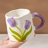 Single cup tulip purple