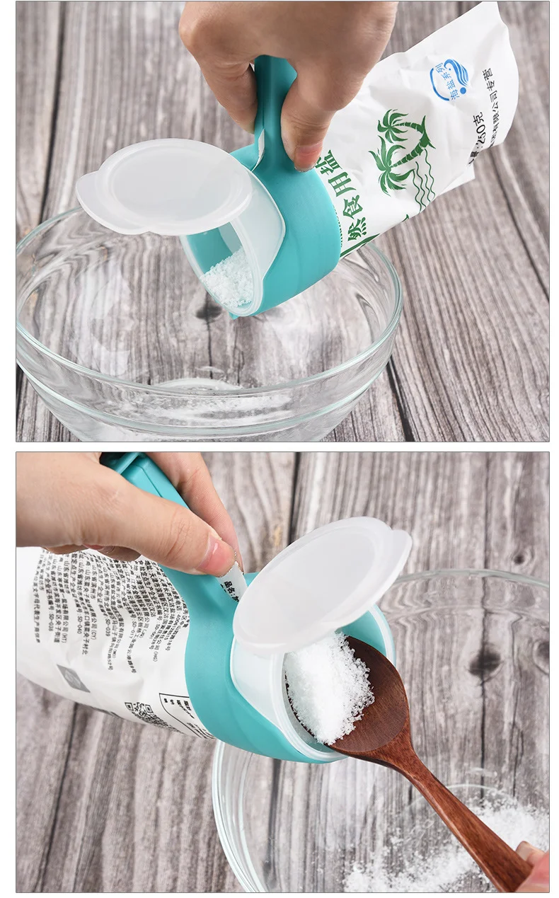 Adjustable Multi-Function Plastic Tea Moisture-Free Food Sealing Clip Leak-Proof Snack Bag Clip with Discharge Nozzle