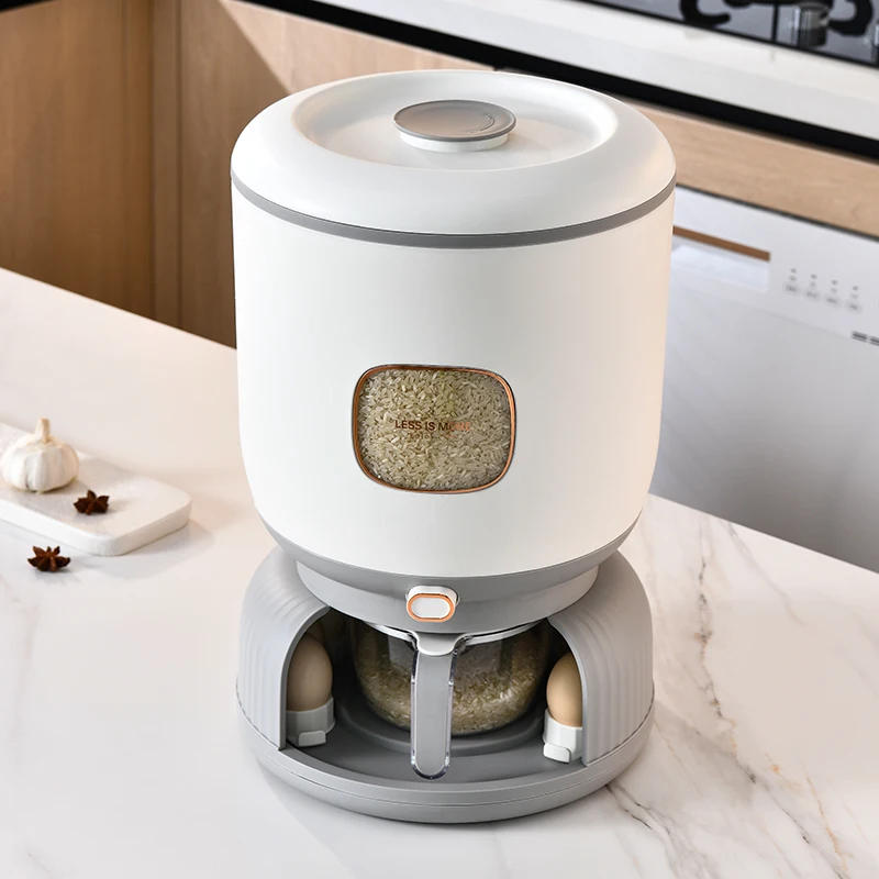 Loaded Rice Box Kworld Hot Rotating Rice Dispenser Kitchen Storage Container Box For ...