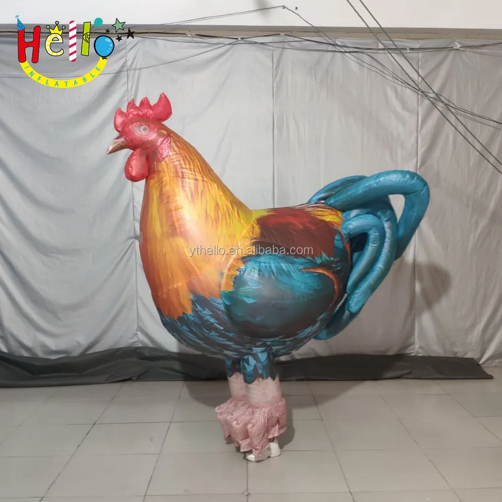 Fancy Dress Adult Blow up Suit Cosplay Party Inflatable Chicken Rooster Hen  Costume