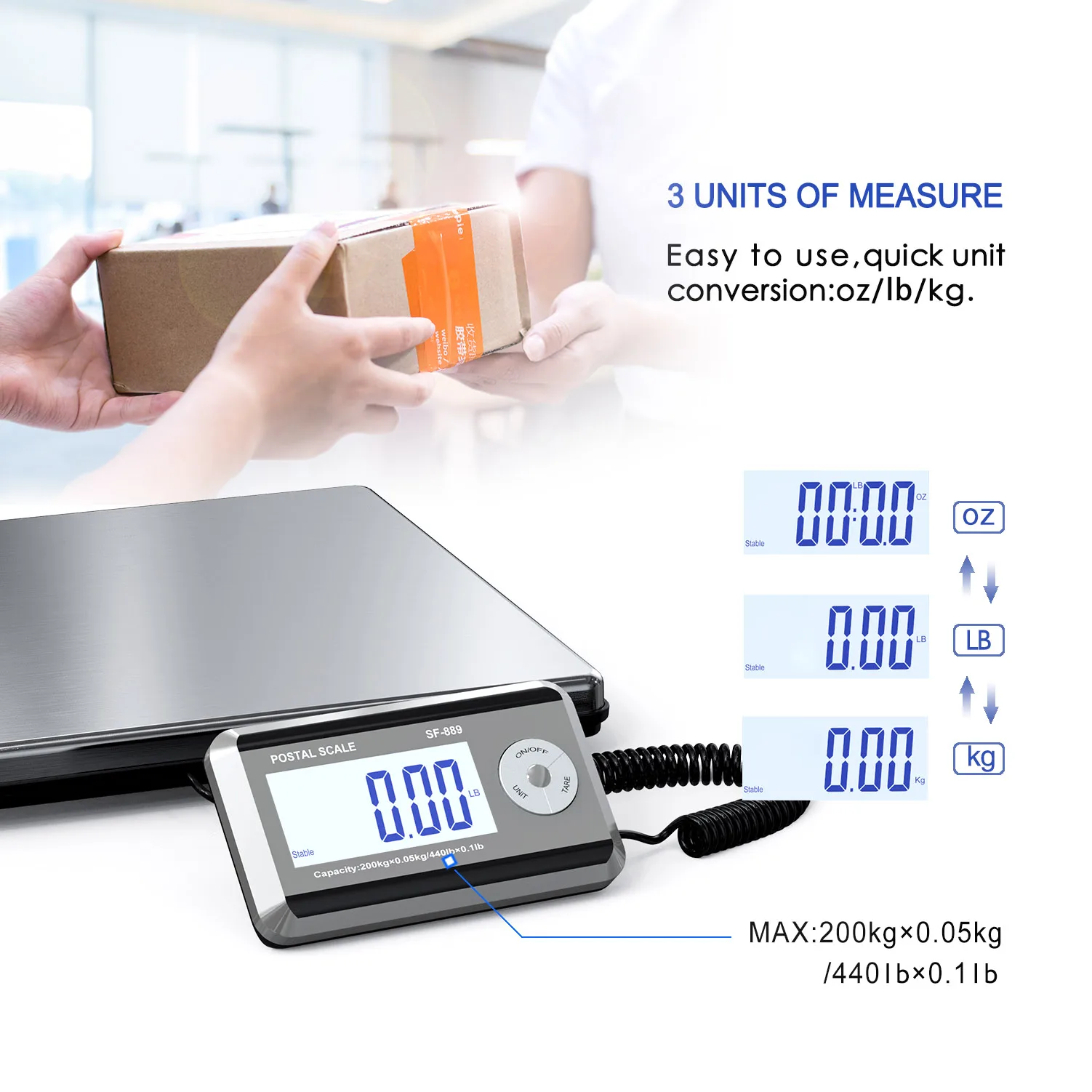 Sf-889 200kg Electronic Shipping Scale Digital Package Postal Floor Scale  Weighing Luggage Platform Scale Sf889 Warehouse Scale - Kitchen Scales -  AliExpress