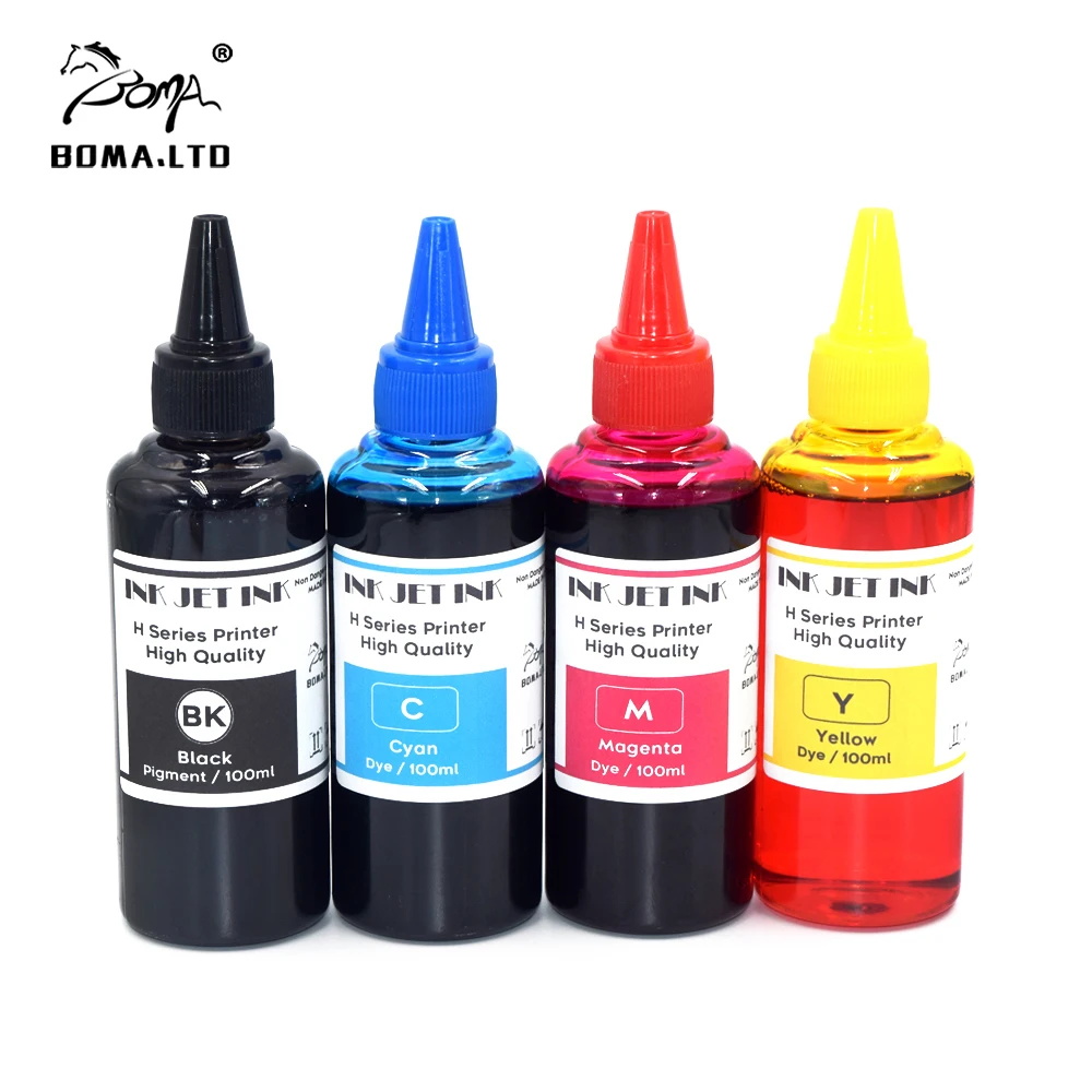 100ml 4Colors Refillable Dye Ink for HP Photosmart 5510 5515 6510 010 109 110 209 210 364 564 178 862 Printers