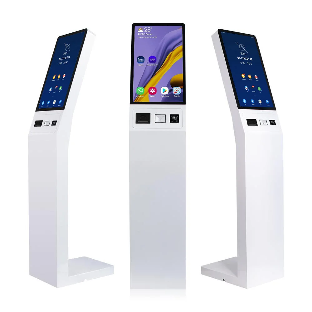 TouchWo Restaurant Ordering Android Win10 Win11 Linux Totem Self Service Payment Kiosk With Printer NFC QR Code Finger Reader