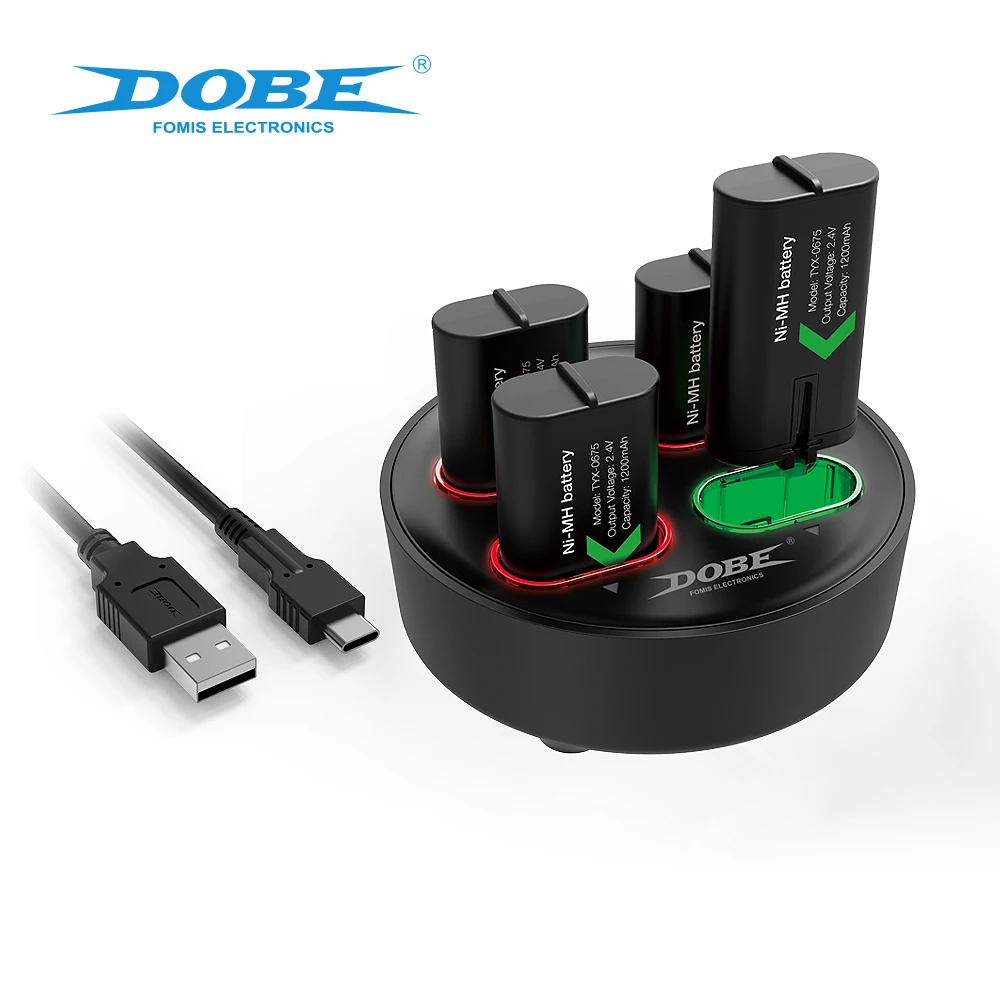 DOBE Factory Direct Supply Battery Charging Station Stand Dock With Battery Pack for Xbox Controller Game Accessories
