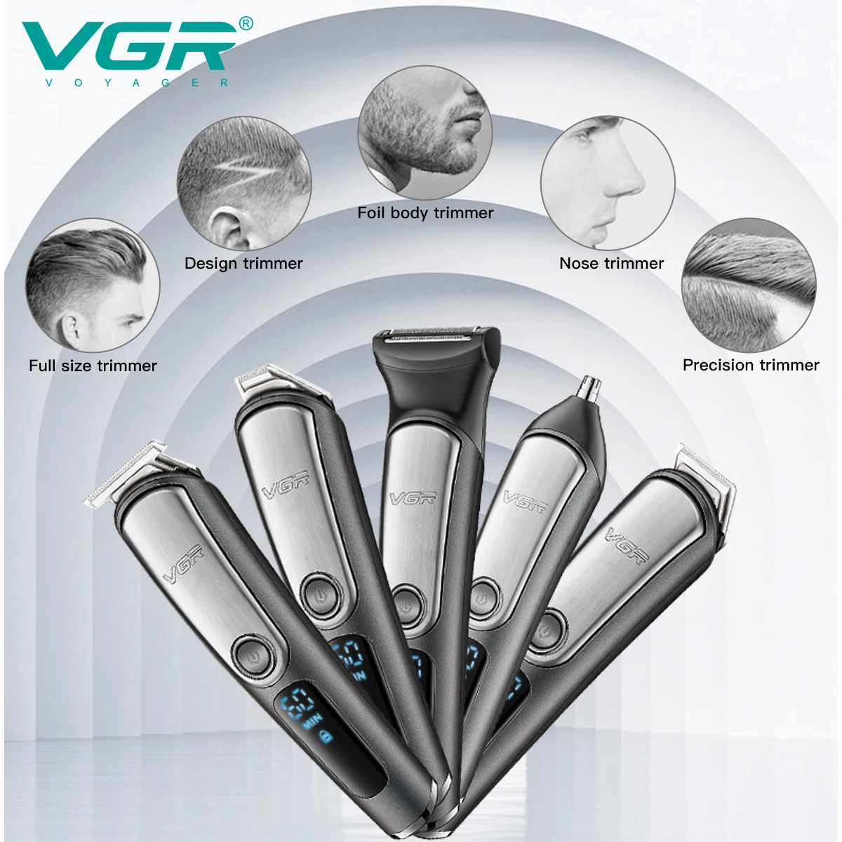 VGR V-105 Grooming Kit - Professional 4 in 1 Cordless Trimmer