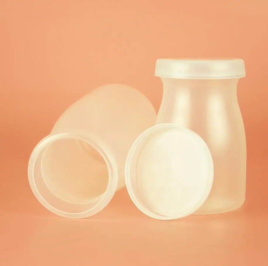 塑料酸奶杯子食品级一次性酸奶瓶子盖住pp奶瓶定做加厚布丁杯果冻杯
