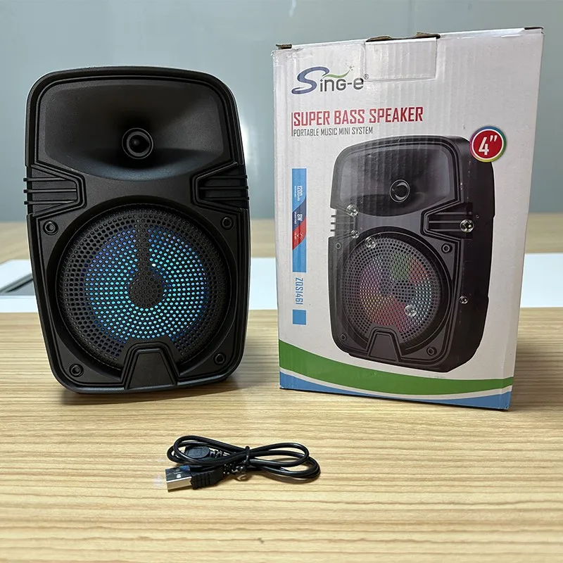 ZQS1328 DJ Speaker - Mini TWS with RGB Lights & Portable Audio