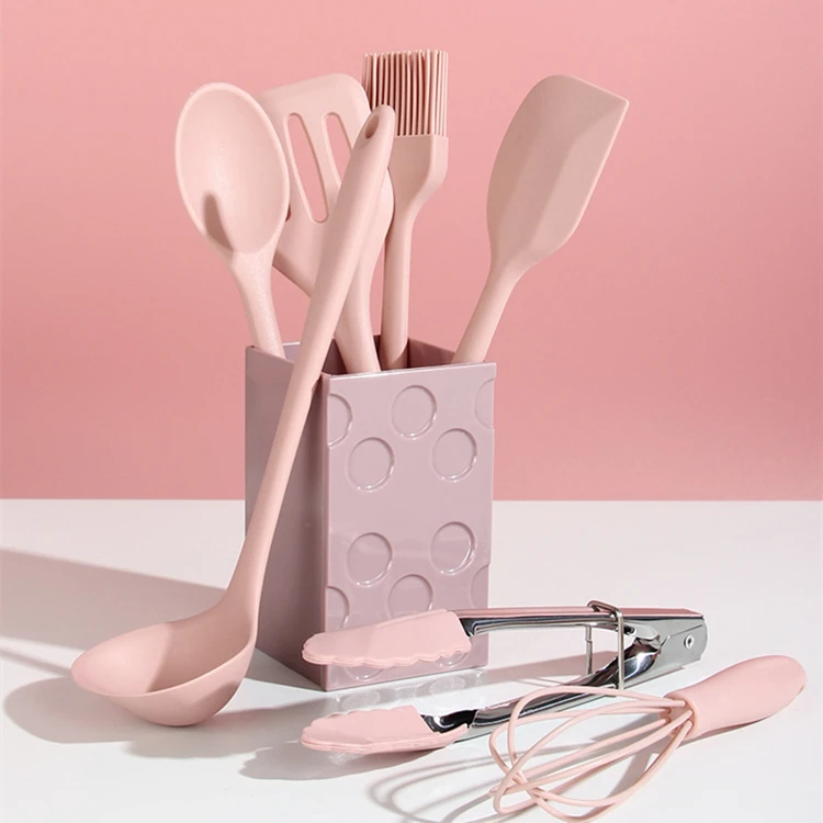 pink utensils set