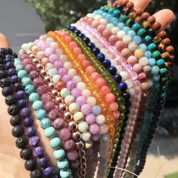 Loose Beads Wholesale Natural Gemstone Beads Tiger Eye Agate Handmade Beaded Jewelry Making DIY Bracelet Accessories