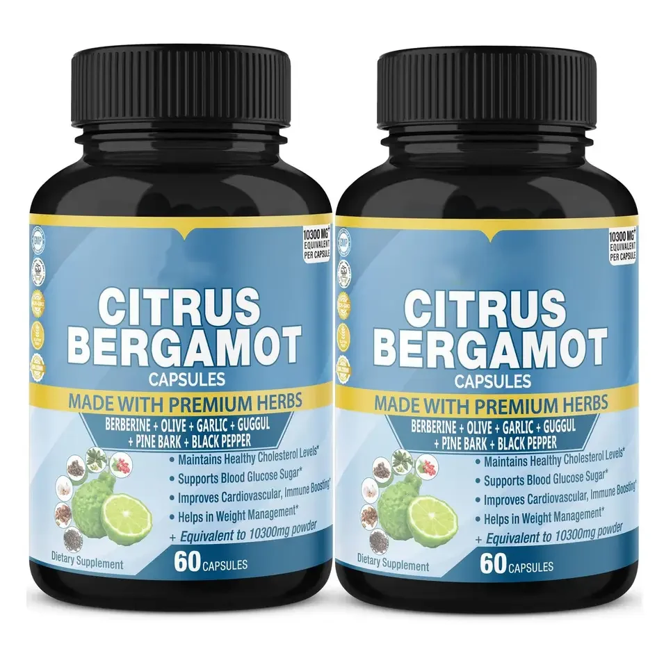 Best Price Supplement Bergamot Fruit Extract Citrus Bergamot Capsules Support Cholesterol & Cardiovascular Health