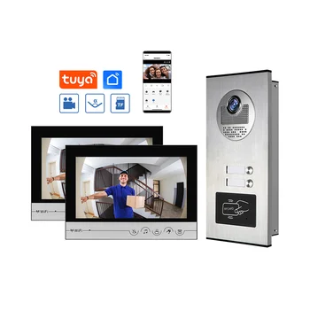 Custom hight quality Wifi Video Intercom Doorbell System 9 Inch Screen Indoor Monitor With Mobile Phone Remote Control