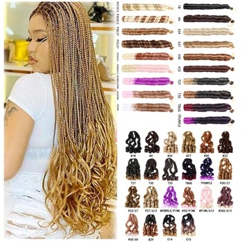 Hot sell customized length and color curly loose wave extension ocean wave spiral curl hair wavy braiding hair