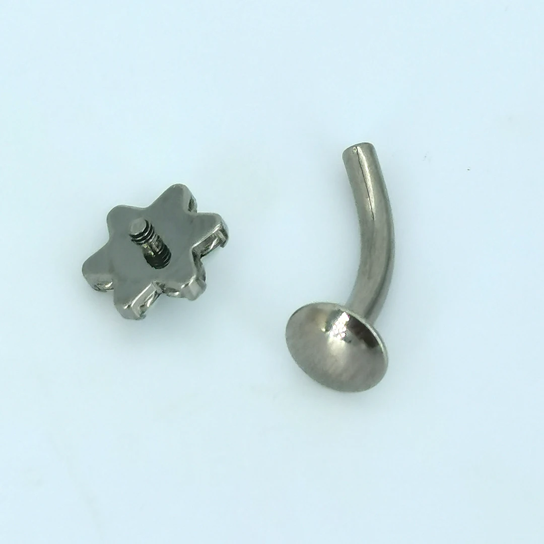 Christina G23 Internally Threaded Prong Set Belly Button Piercing Jewelry Ring Calendo Custom ASTM F136 Titanium Opal Flower