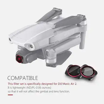 Neewer Camera Lens Filter Neutral Density/Polarizing 2 in 1 Filter Compatible with DJI Mavic Air 2 Lens, Multi-Coated Filters product image