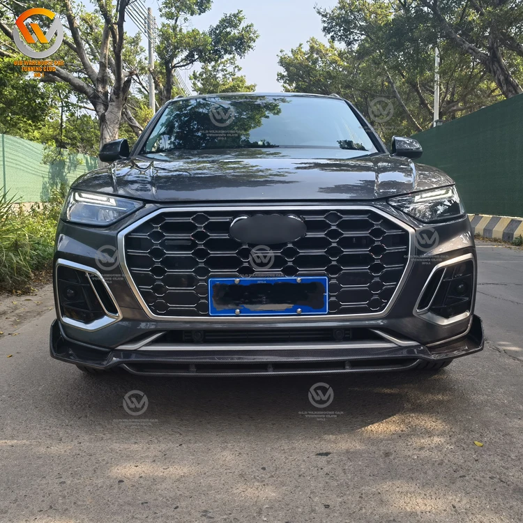 Car Bumper Front Lip Diffuser Spoiler Side Skirt Full Body Kit Set Facelift for 2021 Audi Q5 Carbon Fiber
