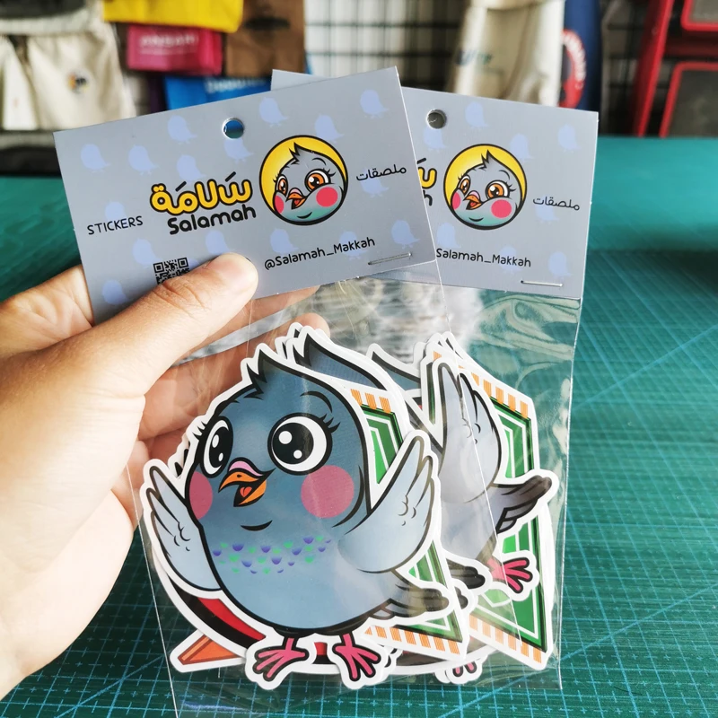 Waterproof Custom Logo Printed Sticker Packaging Set Die Cut Logo Custom Vinyl Sticker Pack for Promotion