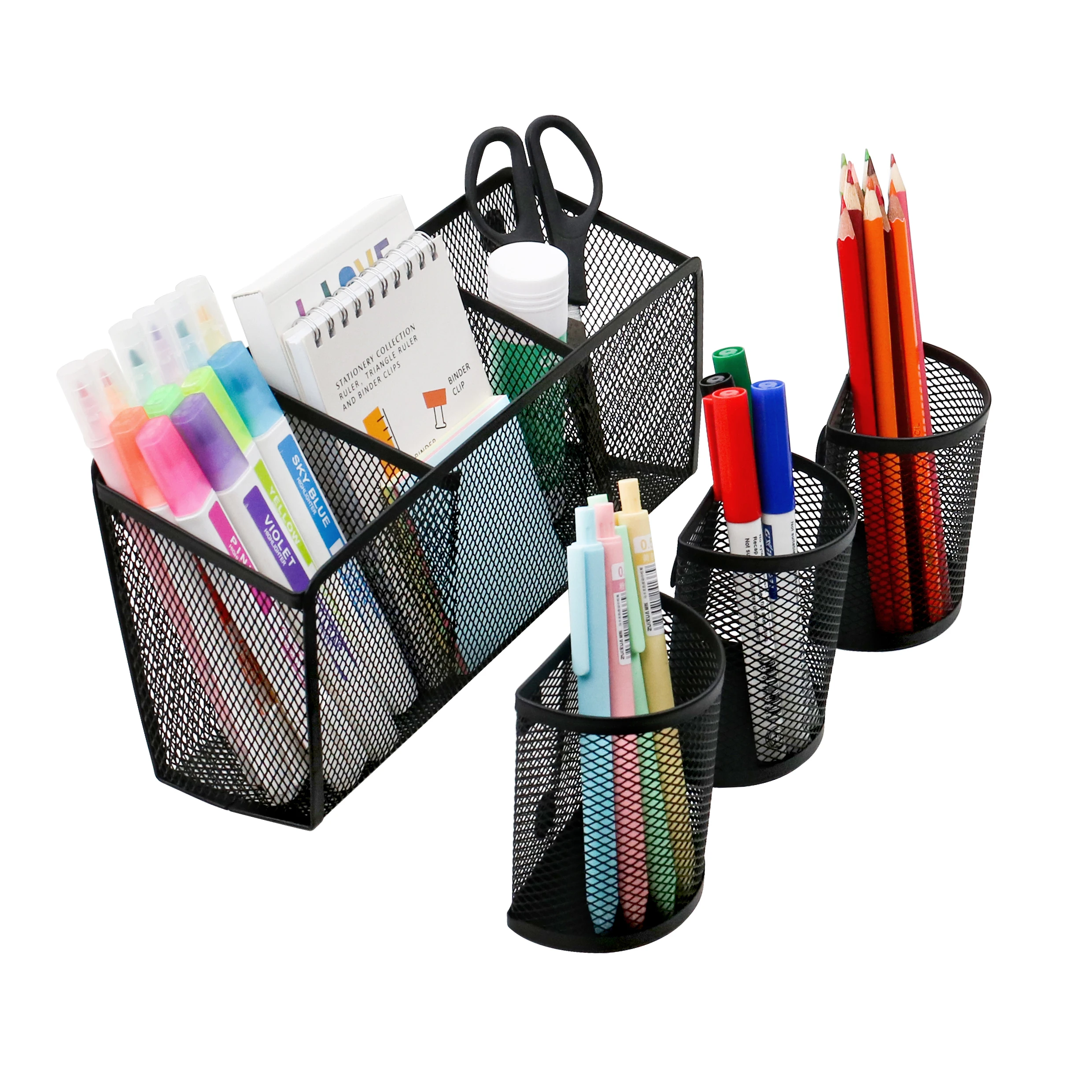 factory wholesale 4-pack magnetic pencil holder