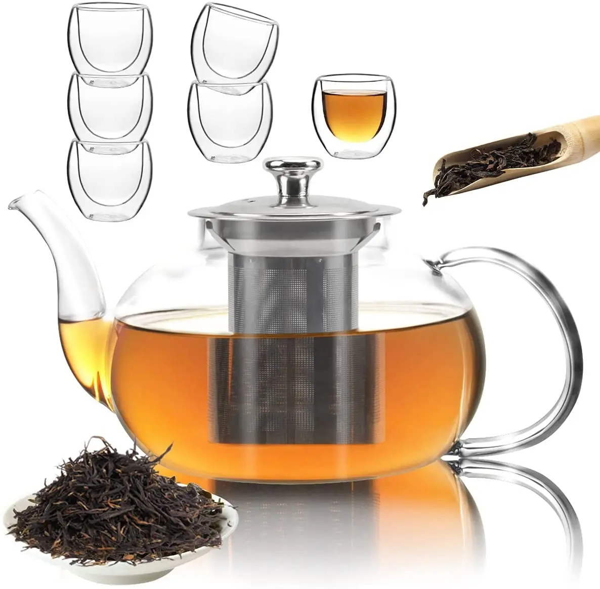Online Top Selling Borosilicate Glass Tea Pot Tea Pot Set /teapot Glass