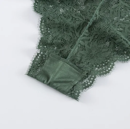 B20 green matching bra set side view