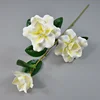 3 heads artificial magnolia flowers white