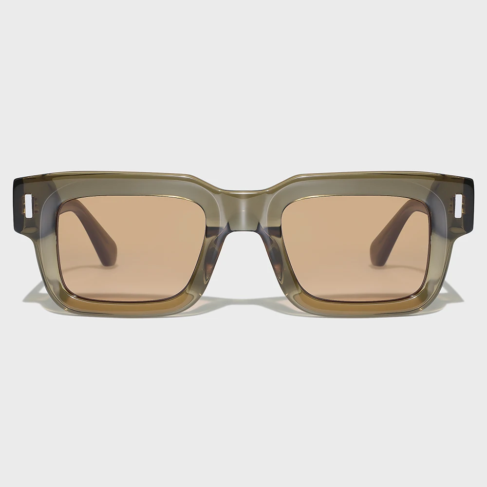 Yeetian Bevel Acetate Frame Retro Rectangle 2023 Luxury Men Light Shade Hot Trending City Vision Fall Red Lens Sunglasses