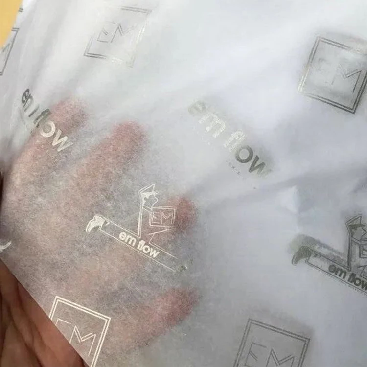 Free Design Branded Clothing Black Tissue Paper And Custom Logo Black Tissue Wrapping Paper