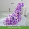 Diseño de cascada floral para mesa en tonos azul púrpura (estilo AA)