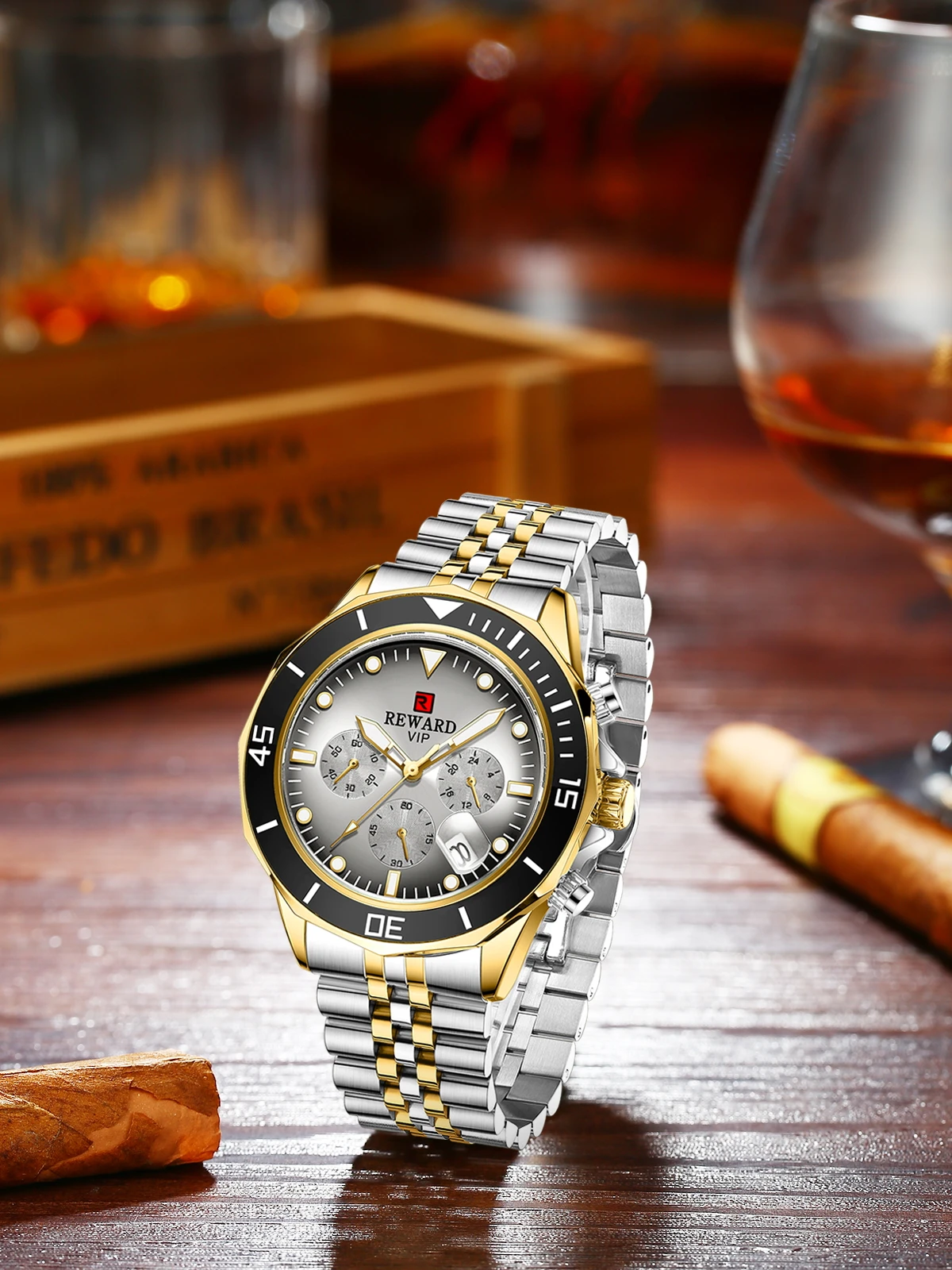 Orologio Uomo Cronografo Quarzo Acciaio - Impermeabile, Luminoso, Design Elegante