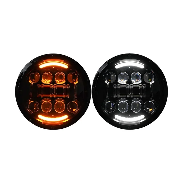 7 Inch Led Headlight For Land Rover Defender Accessories Halo Led Lights For Land Rover Defender 110 Accessories 90 Parts