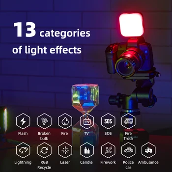 GODOX LED6R/Bi RGB LED Light Camera Video Light 1800mAh Li-ion Battery for Vlog Video Light detail image