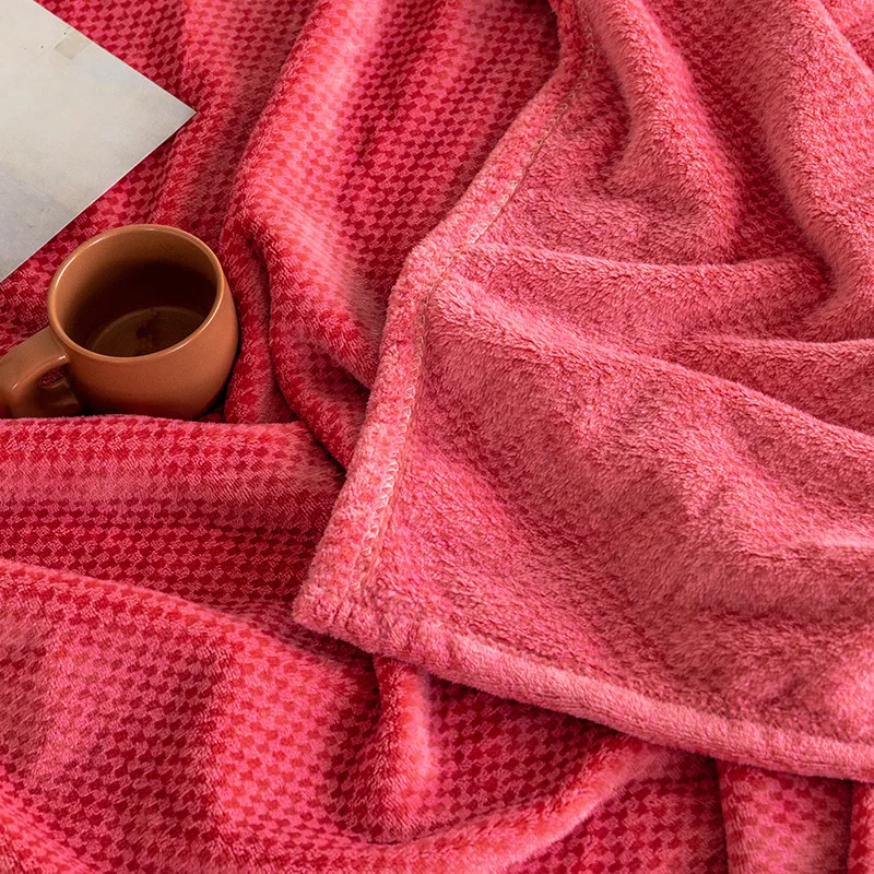 High Quality Simple Thick Framk Double Bed Sheet Cover Blanket Gift Sofa Casual Velvet Blanket