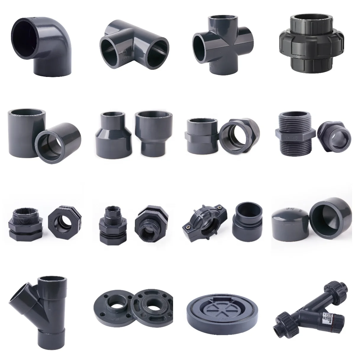PVC UPVC CPVC PPH Pipe Fittings Connector Male Female Adapter Joint Bushing Coupling