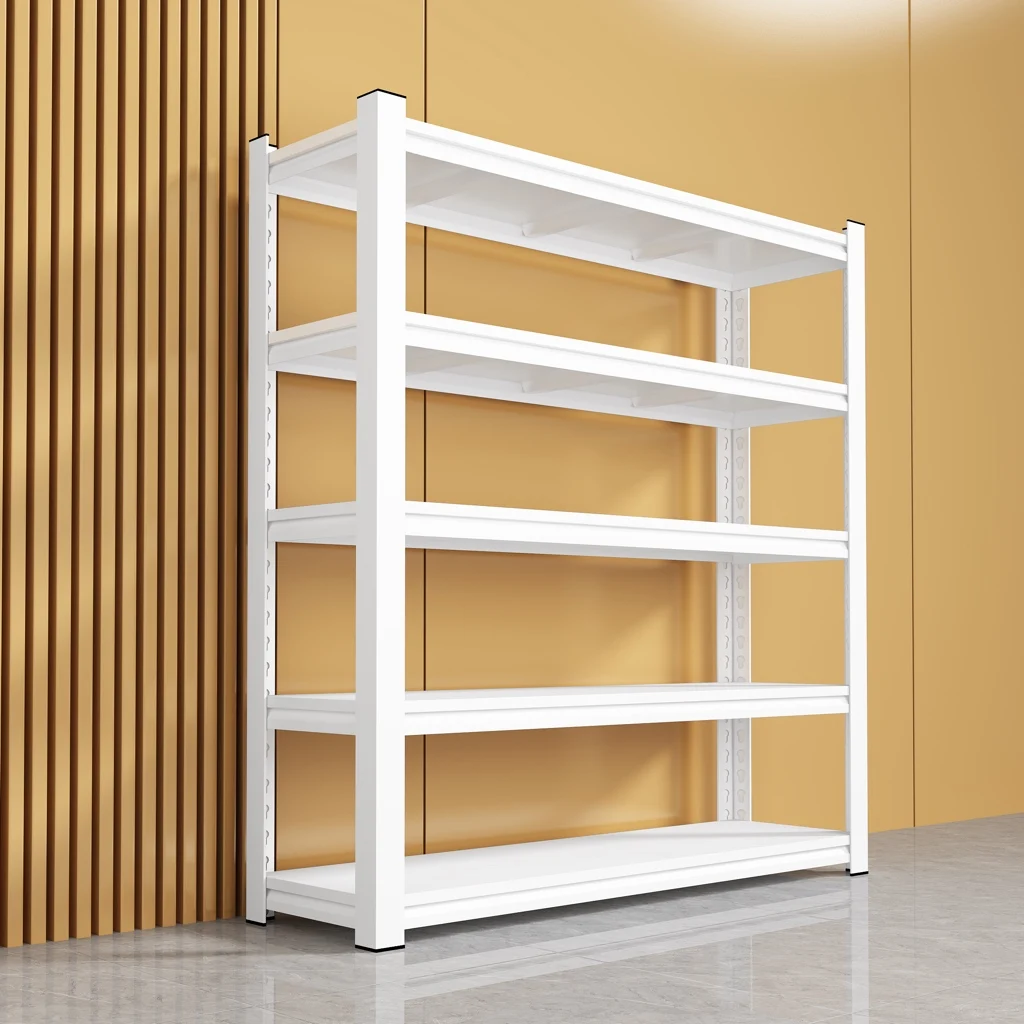 Freestanding Steel Shelves with Multi-Tier Adjustable Design for Medium Duty Use