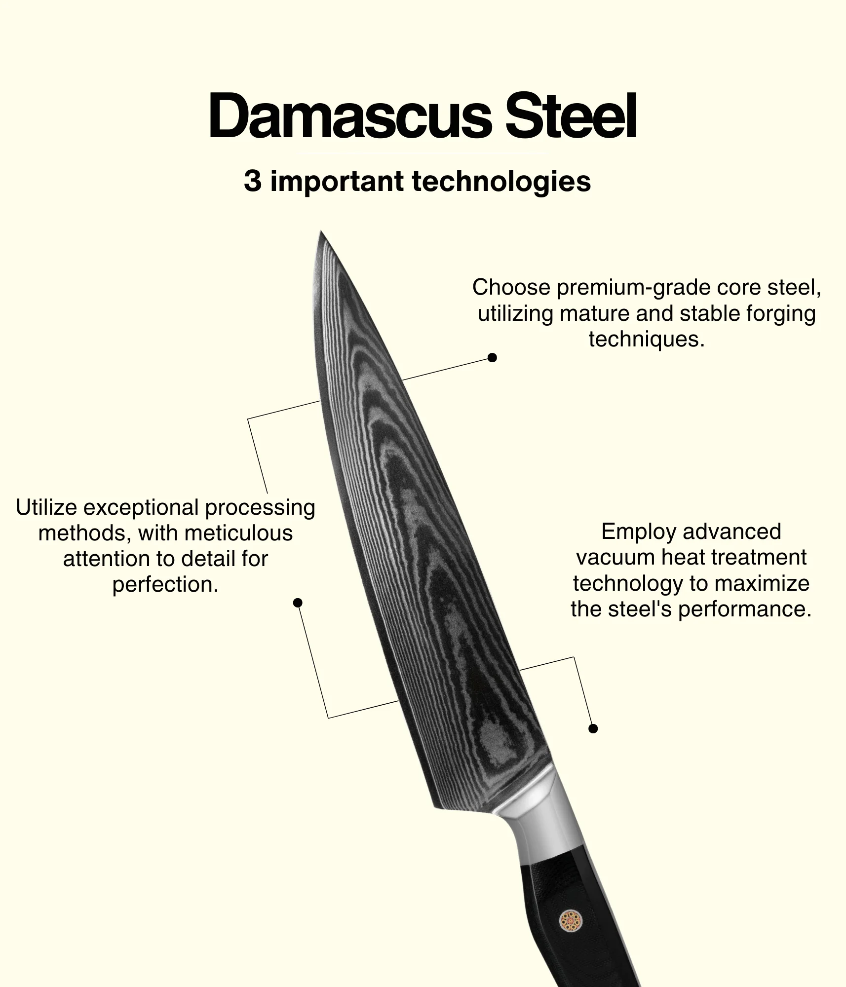 JJ 8" Chef Knife Japanese 67 Layers Damascus Steel with Octagonal G10 Handle Custom Kitchen Knife