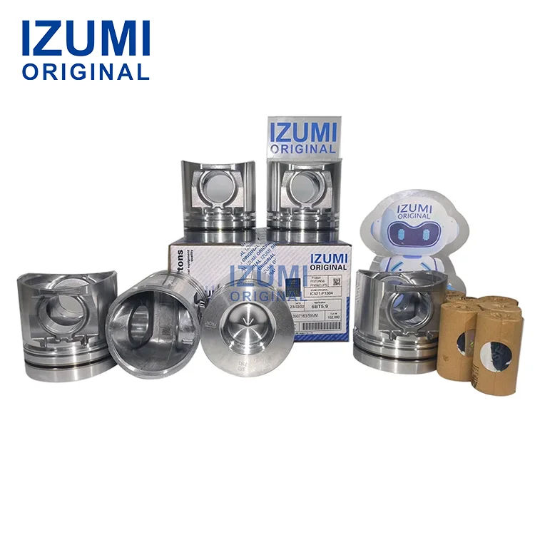 Αρχικό εξάρτημα IZUMI για πετρελαιοκινητήρες Cummins 6BT, έμβολο, κωδικοί 3907163, 3802160, 4991277, E21100, διάμετρος 102 mm, 3907163, 3926631, 3802747, 3908815, 3928673