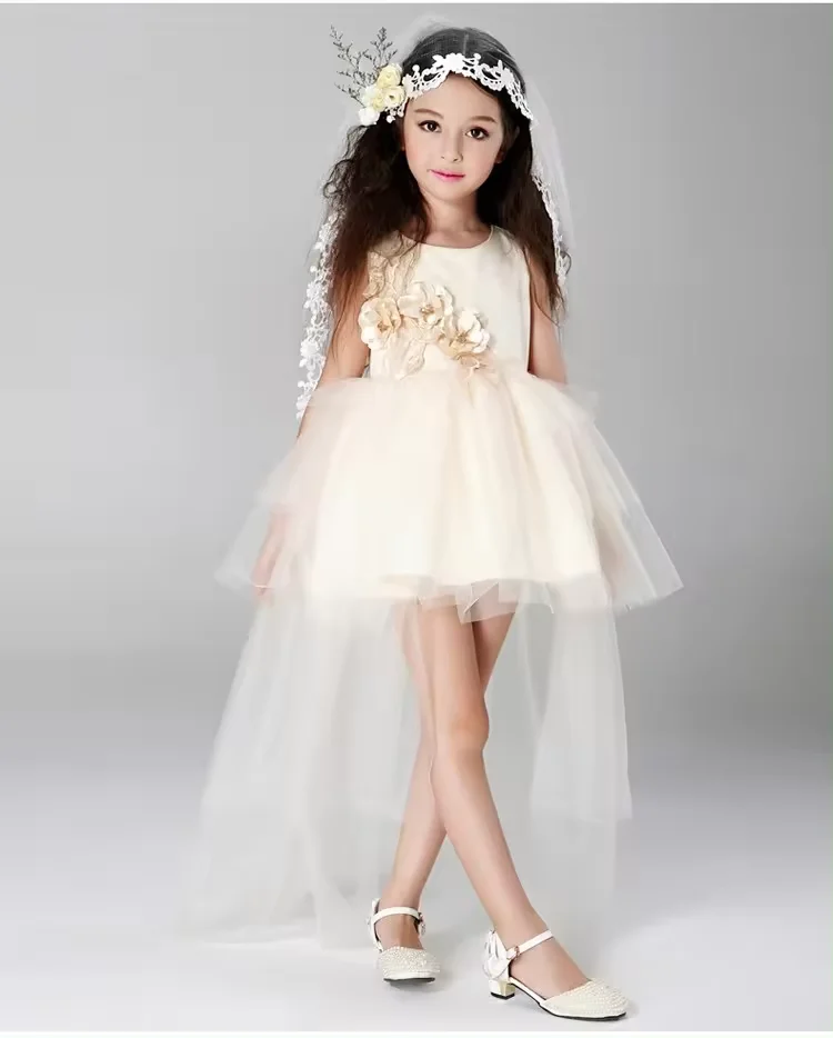 2024 Fancy Dress Competition Children Baby Girl Frock Fancy Smoking Dress  for Kids