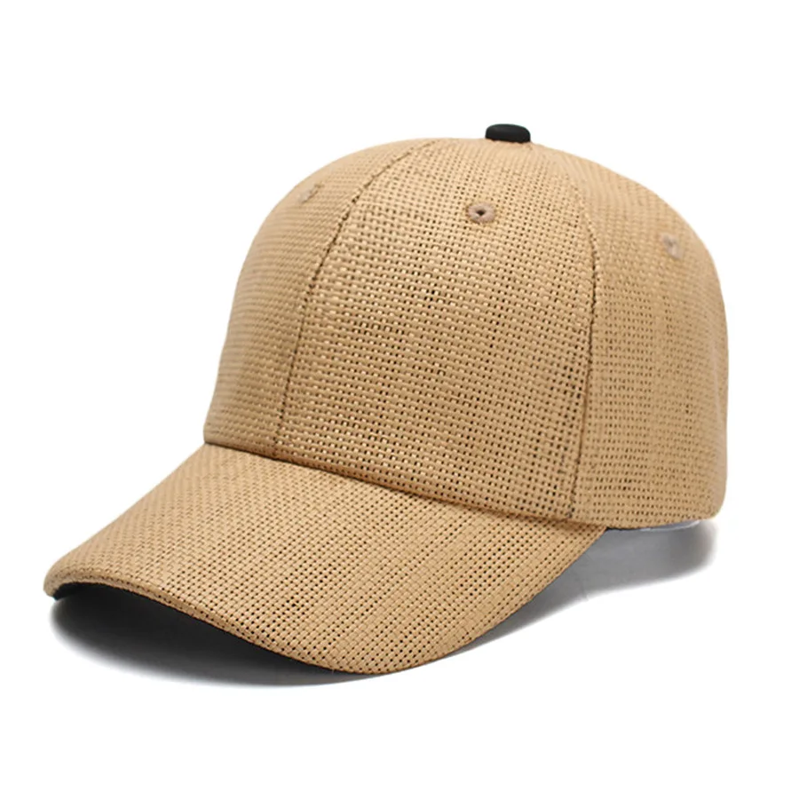 woven straw baseball cap