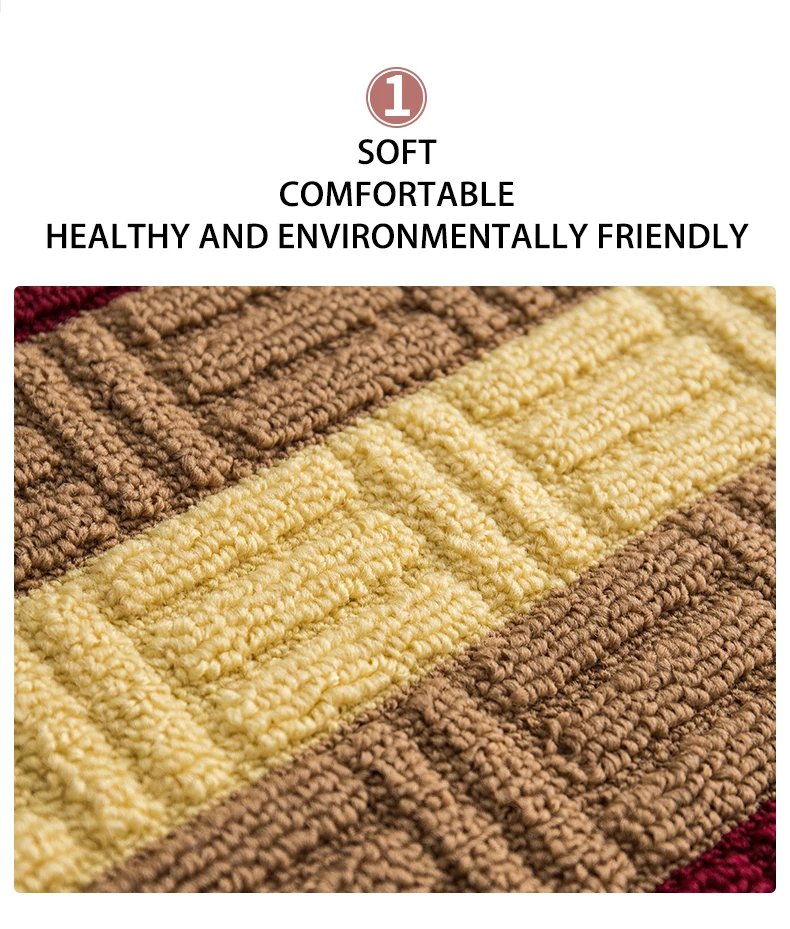 Wholesale Outdoor Rugs 100% Polyester stain Resistant Floor Mat TPR Backing Non-slip Super Absorbent Indoor and Outdoor Door Mat factory