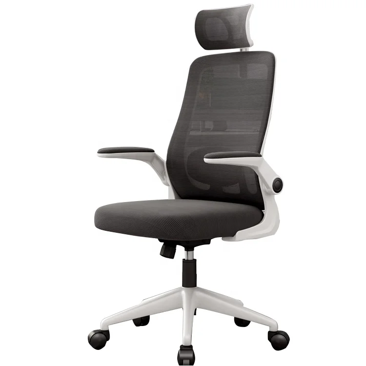 Mobile Swivel Malla Oficina De Sillas With 3D Headrest Conference Computer Staff Mesh Chair With 2D Lumbar Support