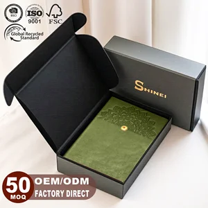Premium Gift Box Fidget Book Custom Stamp Design A5 Hard Cover Pu Leather Rotated Metal Button Lined FSC Paper Print Notebook