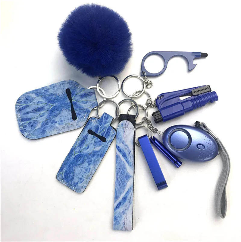 Оптовая продажа, брелок для самообороны, бесплатно, набор брелоков для самообороны «сделай сам» для женщин, рекламные брелоки