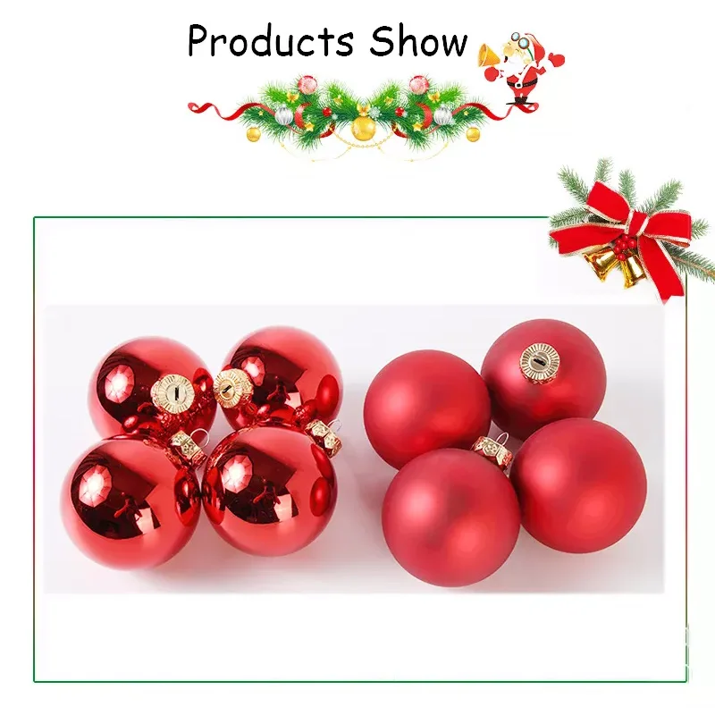 Christmas Ball Red Glass Christmas Tree Decorations Family Christmas Hanging Pendants New Year's