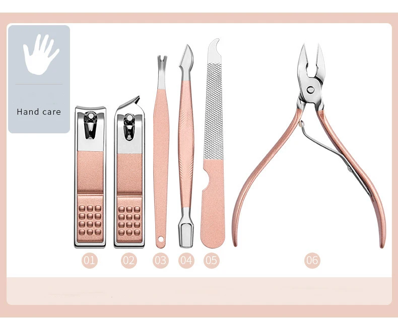 Professional 18pcs Stainless Steel Manicure Kit Tools Cut Nail Clipper