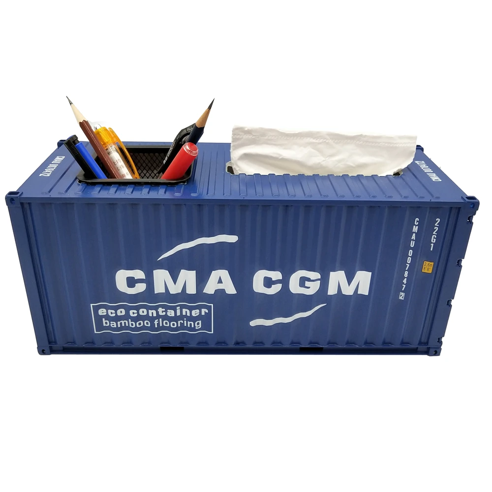 【A】30cm 1:20 CMA-CGM logistics container miniature Pen holder container model O.A.S ship model