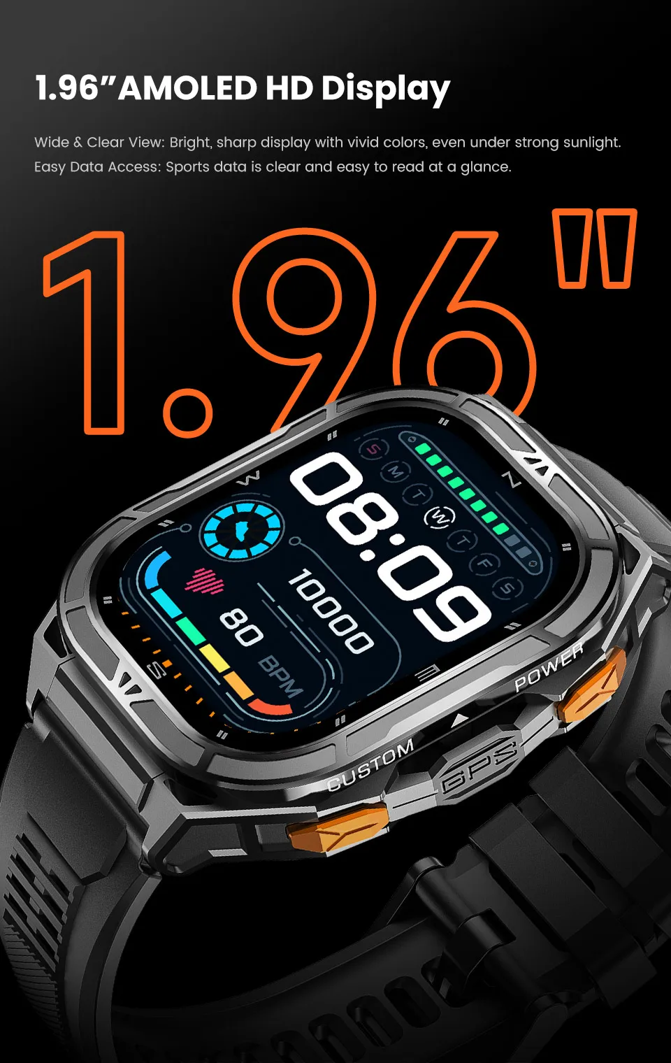 Chinese factory supplier supply  2025 X5 Relojes Smartwatch 1.96inch Amoled Compass Altitude Measure 5atm Waterproof Health Monitoring Gps Smart Watch For Men - Buy Smart Watch For Men gps Smart Watch 5atm Waterproof Smartwatch