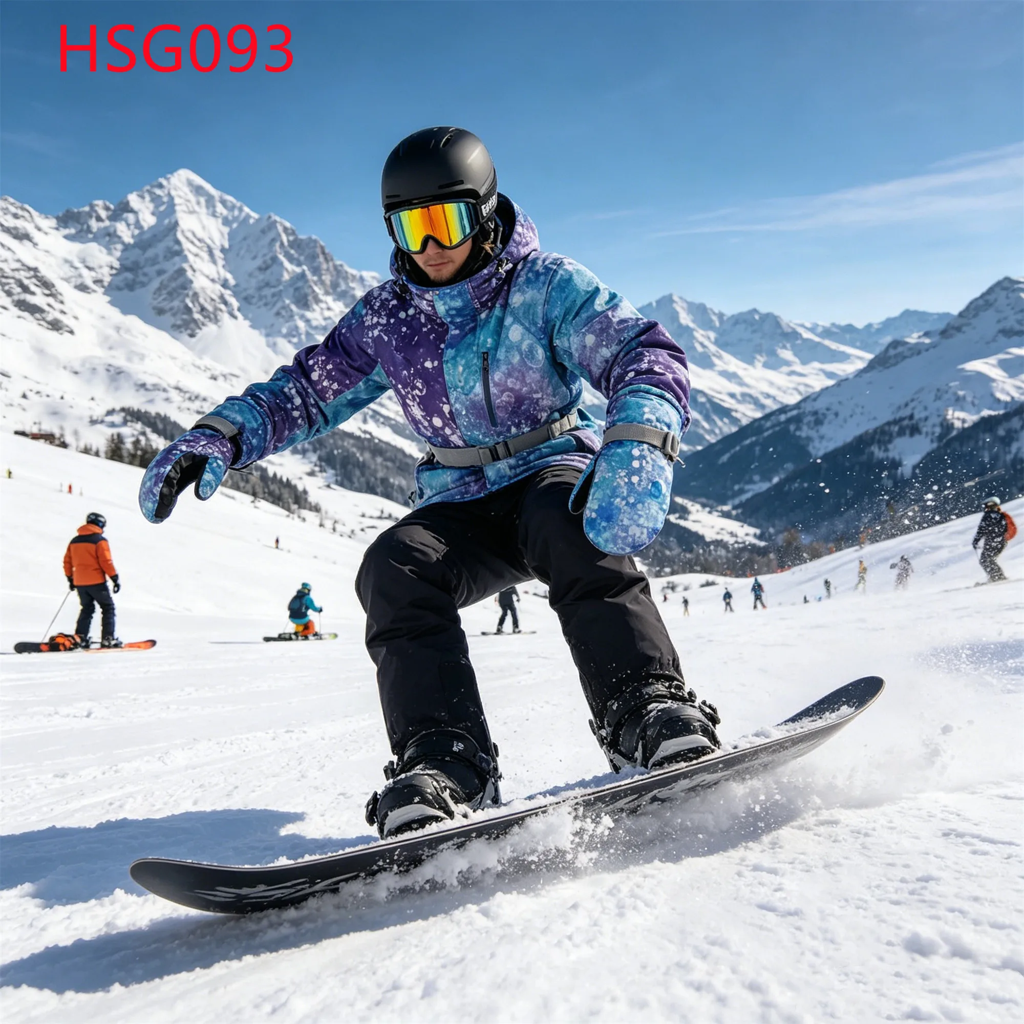 LXG,Outdoor Ice Skating Adjustable Wrist Strap Starry Sky Ski Gloves Cycling Winter Lock Temperature Winter Gloves HSG093