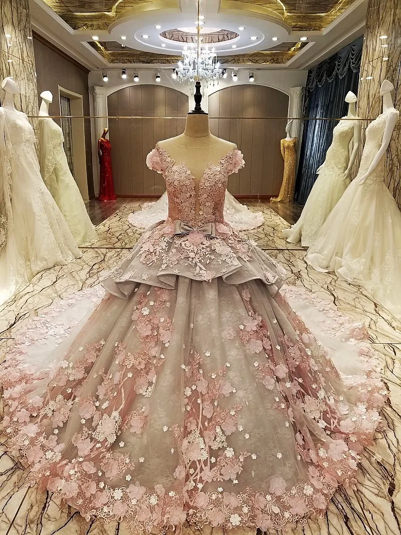 S0087A Fashion Ladies Long Evening Dresses Plus Size Custom Mother-child  Long Evening Wedding Dress