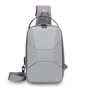2026 Custom Techwear All-season Fashion Hand Shoulder Carry Hard Zipper Crossbody Chest Sling Bag For Men