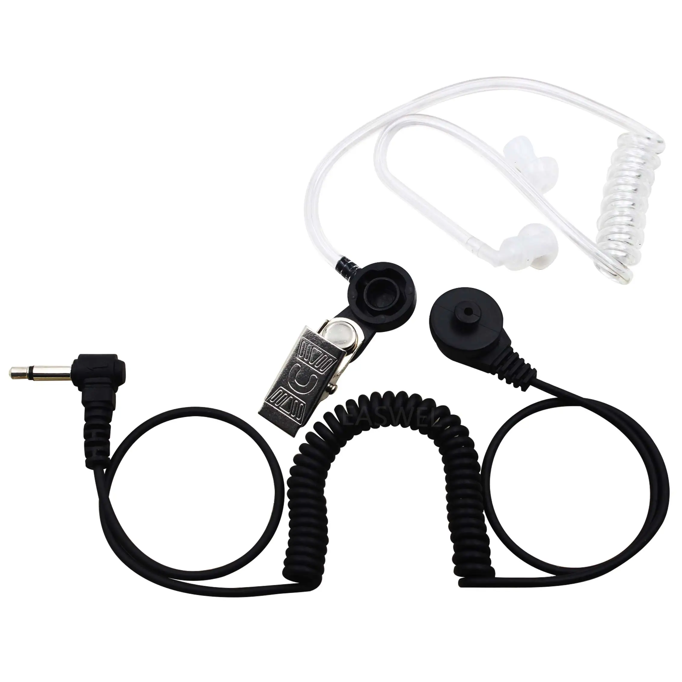 3.5mm Police Listen Only Earpiece Acoustic Tube Headset For Speaker Microphone 